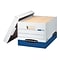 Bankers Box R-Kive® Heavy-Duty FastFold File Storage Boxes, Lift-Off Lid, Letter/Legal Size, White/B