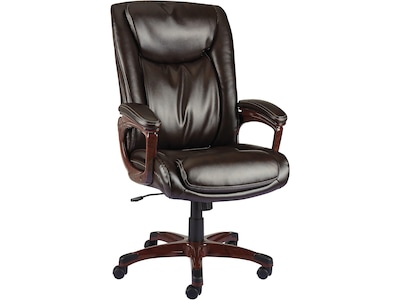 Quill Brand® Westcliffe Bonded Leather Computer and Desk Chair, Brown (50219R-CC)