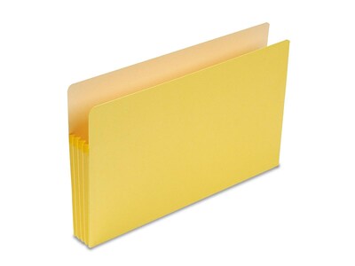 Smead Paper Stock File Pockets, 3.5 Expansion, Legal Size, Yellow (74233)