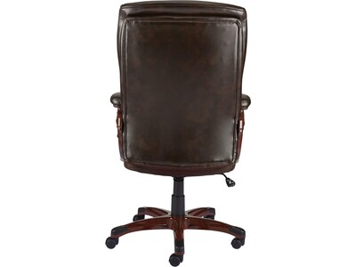 Quill Brand® Westcliffe Bonded Leather Computer and Desk Chair, Brown (50219R-CC)