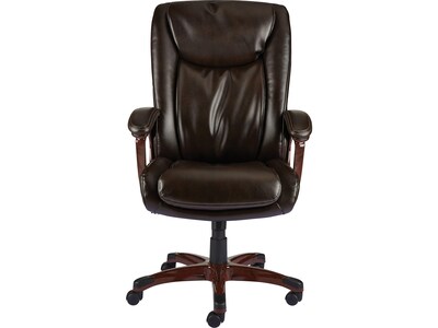 Quill Brand® Westcliffe Bonded Leather Computer and Desk Chair, Brown (50219R-CC)