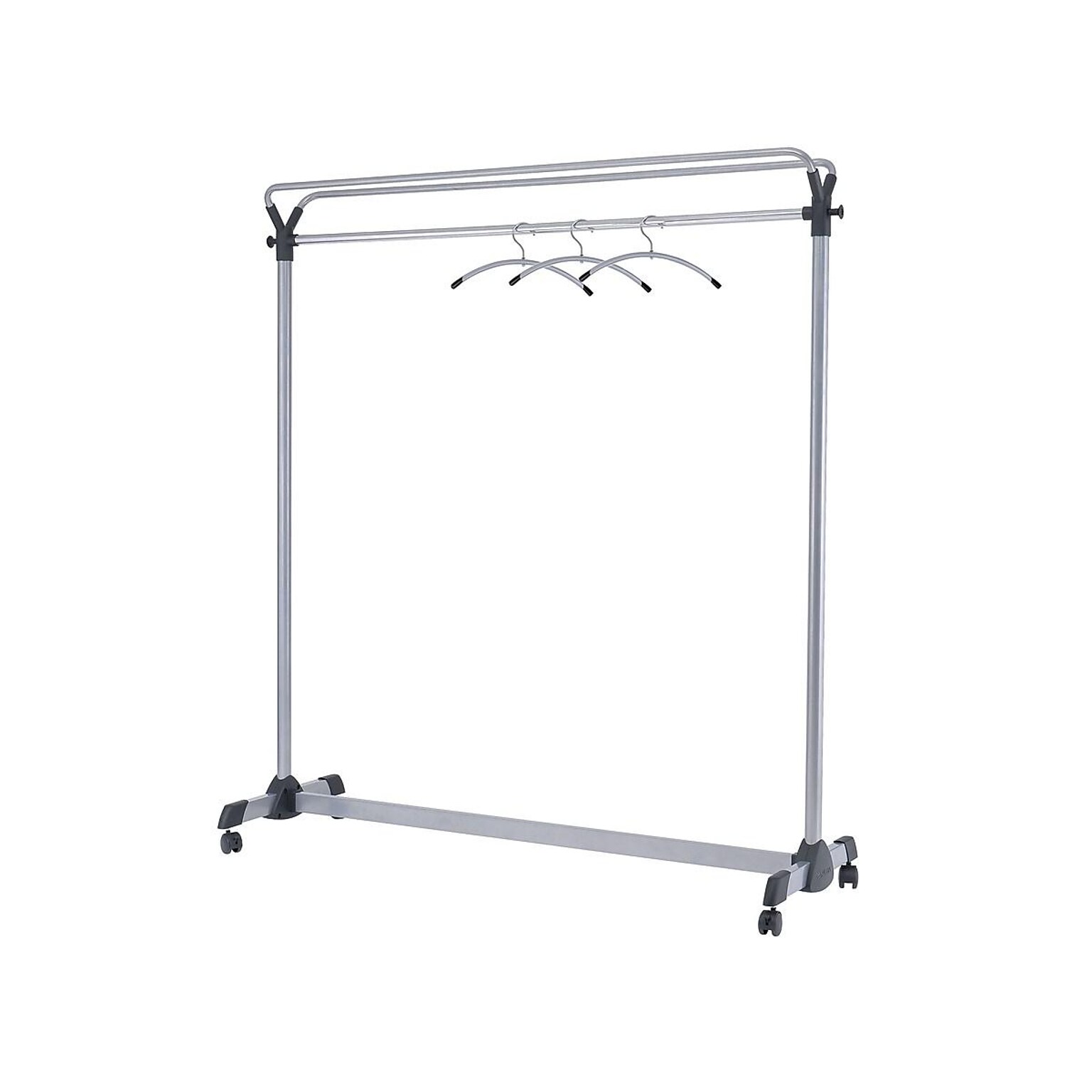 Alba 66.93H x 59.06W Garment Rack, Silver Steel (PMGROUP3)