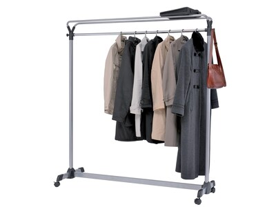 Alba 66.93H x 59.06W Garment Rack, Silver Steel (PMGROUP3)