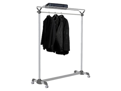 Alba 66.93"H x 59.06"W Garment Rack, Silver Steel (PMGROUP3)