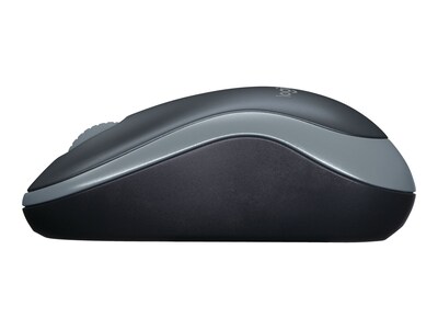 Logitech M185 Wireless Ambidextrous Optical USB Mouse, Swift Grey (910-002225)
