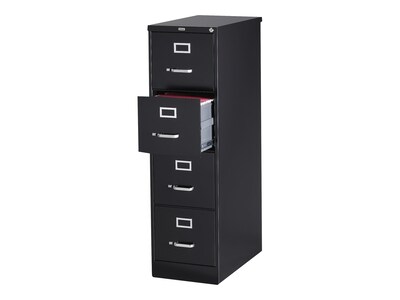 Quill Brand® 4 File Drawers Vertical File Cabinet, Locking, Black, Letter, 26.5"D (13444D)