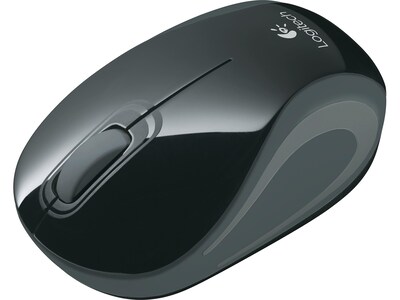 Logitech M187 Mini Wireless Ambidextrous Optical Mouse, Black (910-002726)