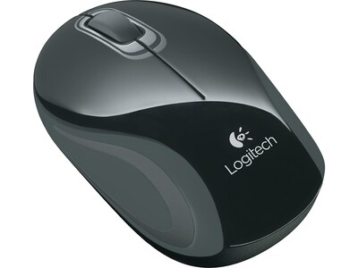 Logitech M187 Mini Wireless Ambidextrous Optical Mouse, Black (910-002726)