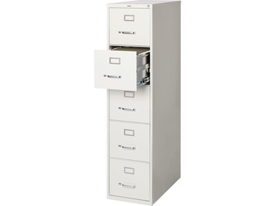 Quill Brand® 5 File Drawers Vertical File Cabinet, Locking, Gray, Letter, 26.5D (21918D)