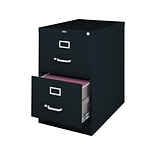Quill Brand® 2 File Drawers Vertical File Cabinet, Locking, Black, Legal, 26.5D (13447D)