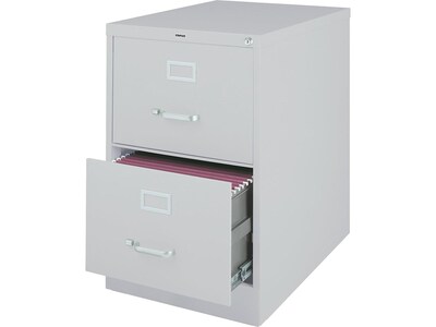 Quill Brand® 2 File Drawers Vertical File Cabinet, Locking, Gray, Legal, 26.5D (13448D)