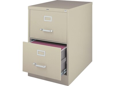 Quill Brand® 2 File Drawers Vertical File Cabinet, Locking, Putty/Beige, Legal, 26.5D (13446D)
