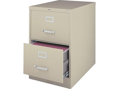 Quill Brand 2 File Drawers Vertical File Cabinet Locking Putty