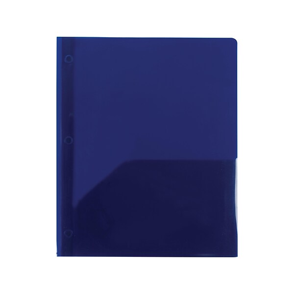 2 Pocket Plastic Folder, Navy