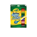 Crayola Super Tips Washable Markers, Fine, Assorted, 20/Pack (58-8106)