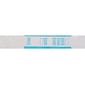Pap-R Products Currency Straps, White with Blue Print, 1000/Pack (400100)