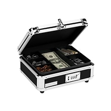 Vaultz Cash Box, 6 Compartments, Black (VZ01002)