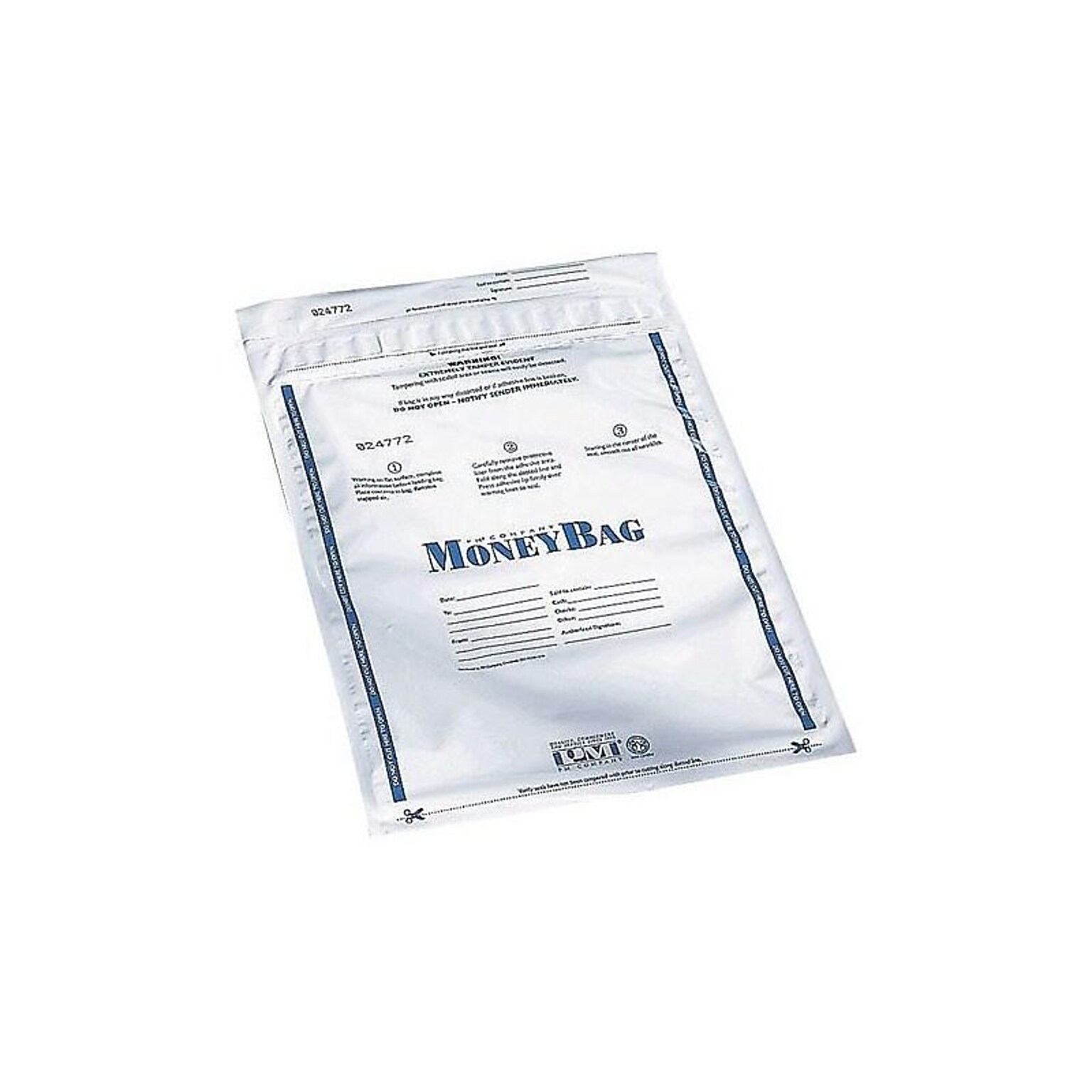 PM Company Deposit Bags, Clear, 100/Box (58002)