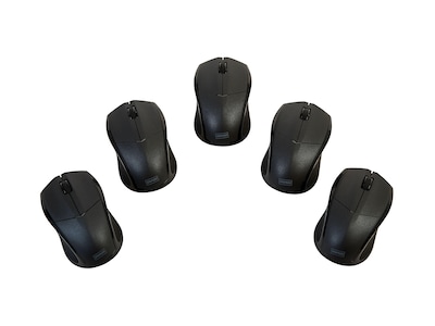 Staples 44900 Wireless Optical Mouse, Black, 5/Pack