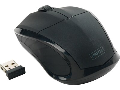 Staples 23420 Cordless Optical Mouse, Black