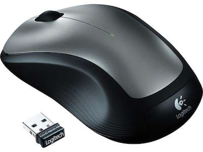 Logitech M310 Wireless Ambidextrous Optical Mouse, Silver (910-001675)