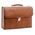 McKlein North Park Executive Laptop Briefcase, Full Grain Cashmere Napa Leather, Brown (46554)