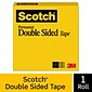 Scotch® Permanent Double Sided Tape Refill, 1/2" x 25 yds., 1" Core, 1 Roll (665)
