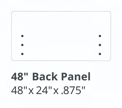 Luxor Reclaim 48"x 24" Privacy Panel, Slate Gray (RCLM4824SG)