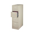 Quill Brand® Commercial 4 File Drawer Vertical File Cabinet, Locking, Putty/Beige, Letter, 26.5D (1