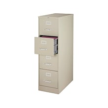 Quill Brand® Commercial 4 File Drawer Vertical File Cabinet, Locking, Putty/Beige, Letter, 26.5D (1