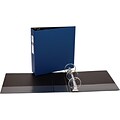 Avery 3 3-Ring Non-View Binders, Matte Blue/Black Interior (03601)