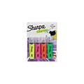 Sharpie Clear View Highlighter, Chisel Tip, Assorted Colors, 4/Pack (1897846)