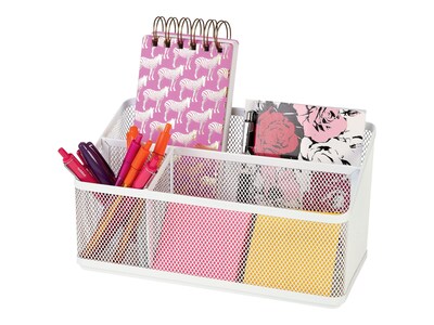 Quill® Organizer, Hanging White Mesh