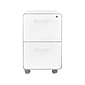 Poppin Stow 2-Drawer Vertical File Cabinet, Locking, Letter/Legal, White, 20"D (100914)