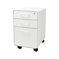 Poppin Stow 3-Drawer Vertical File Cabinet, Locking, Letter/Legal, White, 20D (100915)