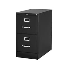 Quill Brand® 2-Drawer Vertical File Cabinet, Locking, Letter, Black, 25D (25157D)