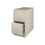 Quill Brand® 2-Drawer Vertical File Cabinet, Locking, Letter, Putty/Beige, 25D (25155D)