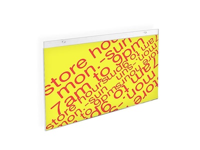 Azar Sign Holders, 17 x 11, Horizontal, Wall Mounted, Clear Acrylic, 10/Pack (162709)