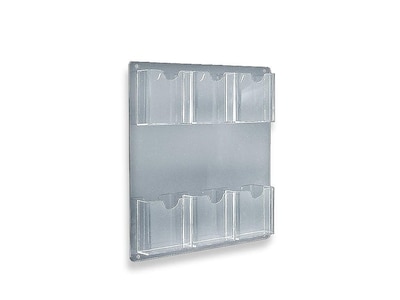 Azar Displays Wall Brochure Holders, 16.5H x 14.5W, Clear, 2/Pack (252066)