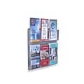 Azar Brochure Holders, 16.5 x 14.5, Clear Acrylic, 2/Pack (252066)