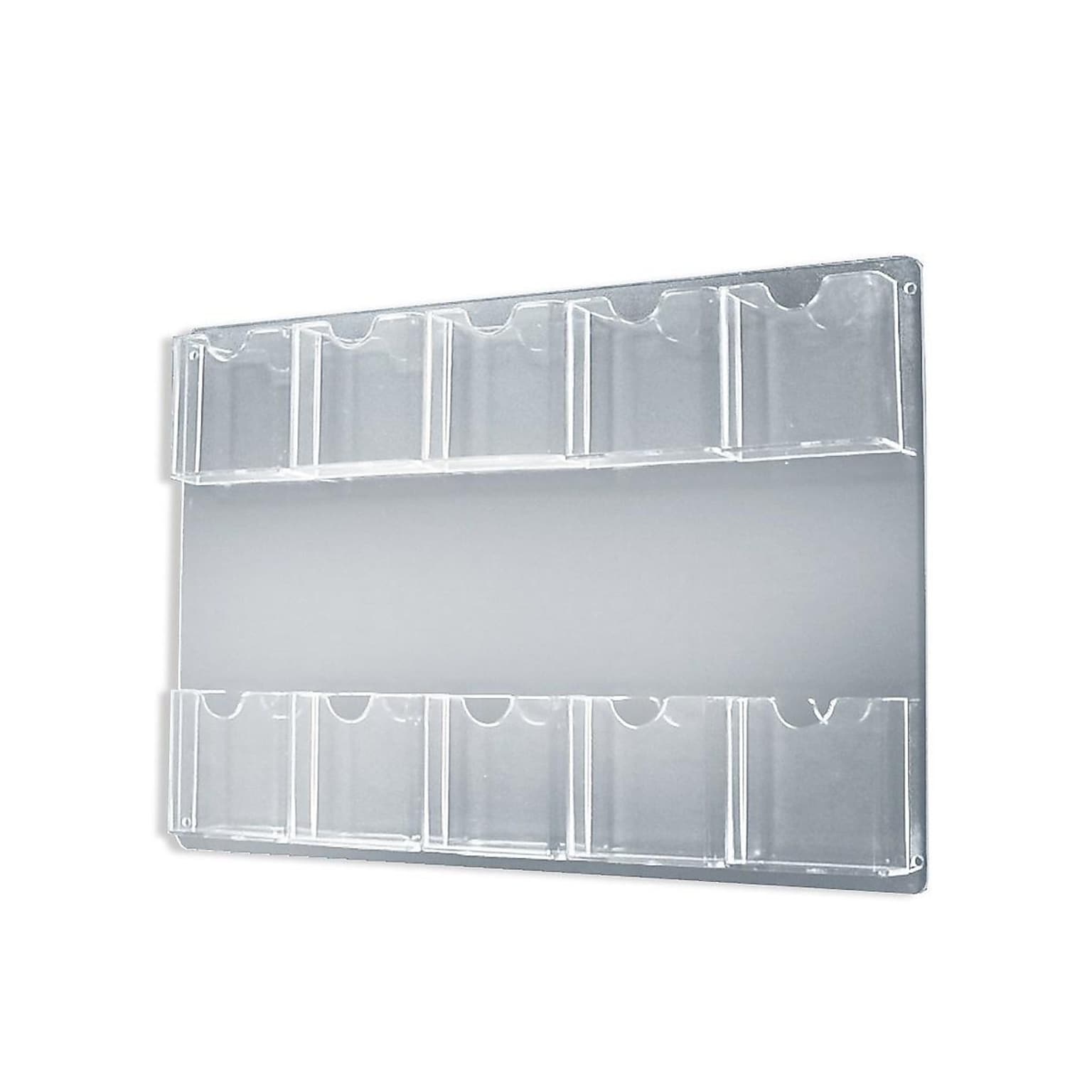 Azar Brochure Holders, 15.8 x 23.8, Clear Acrylic, 2/Pack (252069)