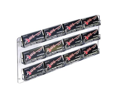 Azar Card Holders, 8.5 x 17.3, Horizontal, Wall Mounted, Clear Acrylic, 2/Pack (252223)