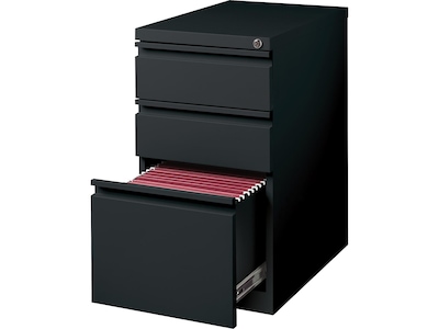 Quill Brand® 3-Drawer Vertical File Cabinet, Locking, Letter, Black, 19.88D (24874D)