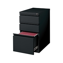 Quill Brand® 3-Drawer Vertical File Cabinet, Locking, Letter, Black, 19.88D (24874D)