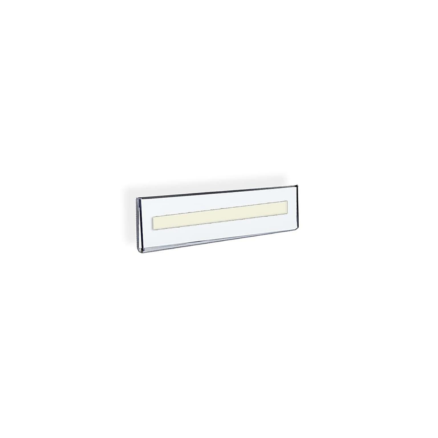 Azar Nameplate Holder, 2.5 x 8.5, Clear Acrylic, 10/Pack (122018)