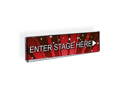 Azar Nameplate Holder, 2.5 x 8.5, Clear Acrylic, 10/Pack (122018)