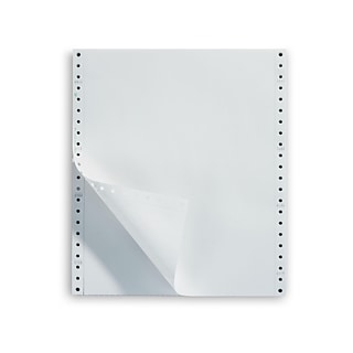 Continuous Blank Computer Paper, 1-Part, 20 lb., 9 1/2 x 11, 2,500  Sheets/Ct