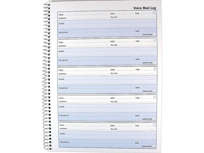 Rediform Follow Up Message Pad, 8" x 11", White/Blue, 100 Sheets/Pad (51114)
