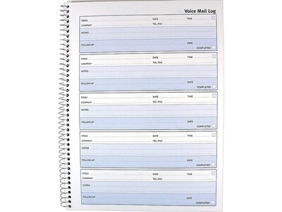 Rediform Follow Up Message Pad, 8" x 11", White/Blue, 100 Sheets/Pad (51114)