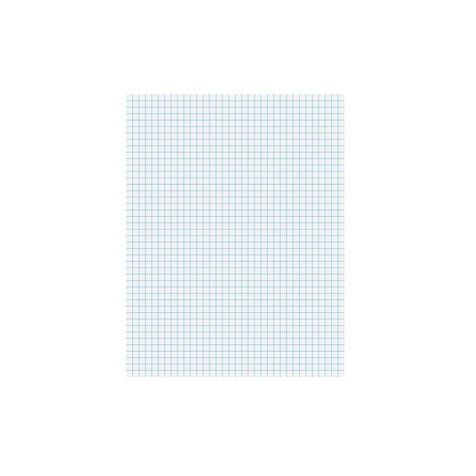 Ampad Notepad, 8.5 x 11, Quad Ruled, White, 50 Sheets/Pad (TOP22-030C)